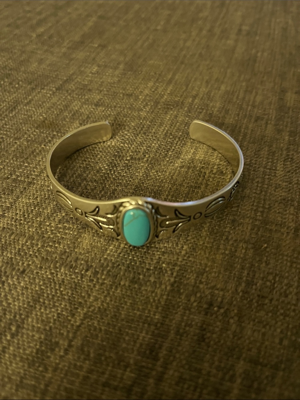 Montana Silversmiths Silver Cuff Bracelet with Turquoise Stone